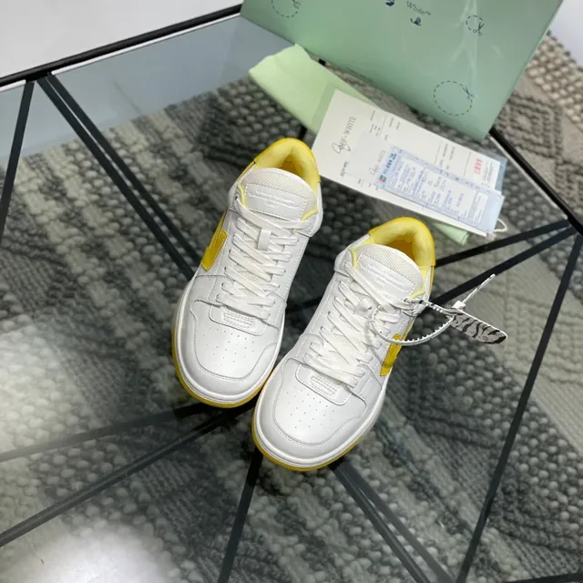 Off-White أصفر لوتوب سهم-لوجو أسلوب حياة أحذية رياضية 7