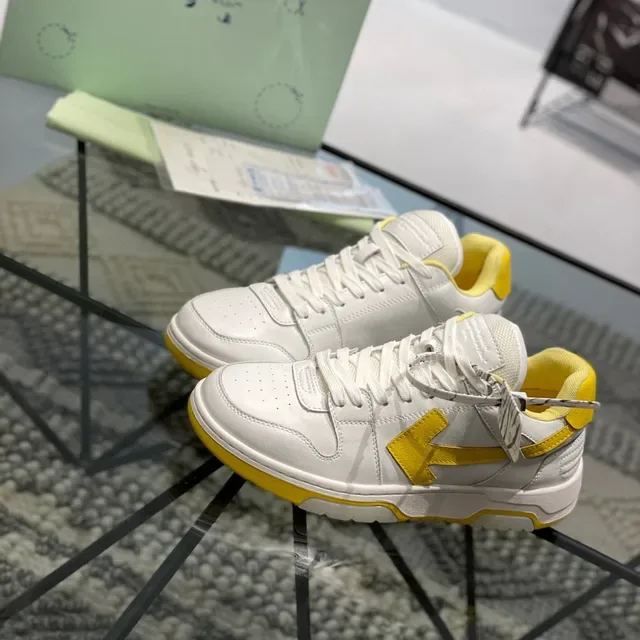 Off-White أصفر لوتوب سهم-لوجو أسلوب حياة أحذية رياضية 8
