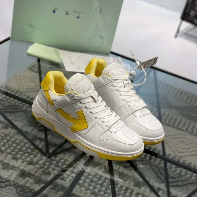 Off-White أصفر لوتوب سهم-لوجو أسلوب حياة أحذية رياضية 9