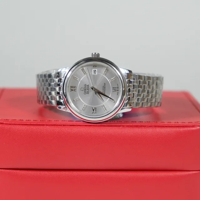 Omega De Ville Co-Axial Chronometer Silver-Tone यांत्रिक घड़ी 4