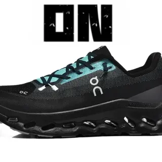 On Cloudmonster Black Teal Running Shoes