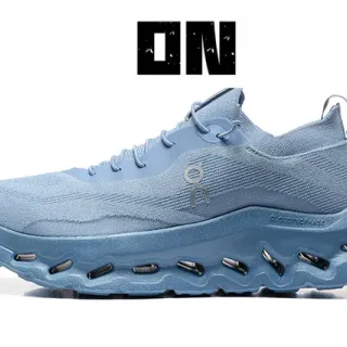 On Cloudmonster नीला Knit Upper CloudTec Pod Sole रनिंग जूते