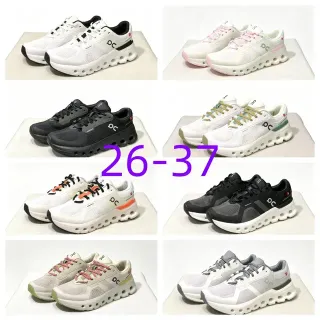 On White Black Hexagonal CloudTec Midsole Engineered Mesh Upper Lifestyle Sneakers