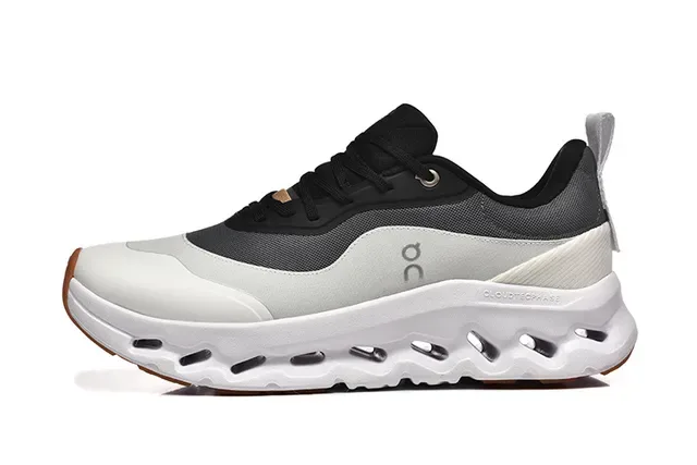On Branco Preto Solado Esculpido Open CloudTec Pods Tênis Lifestyle 4