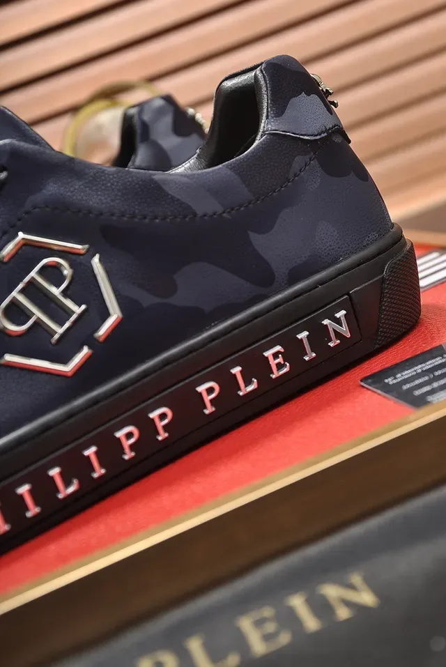 Philipp Plein ক্যামোফ্লাজ প্রিন্ট লেদার লো-টপ লাইফস্টাইল স্নিকার 3
