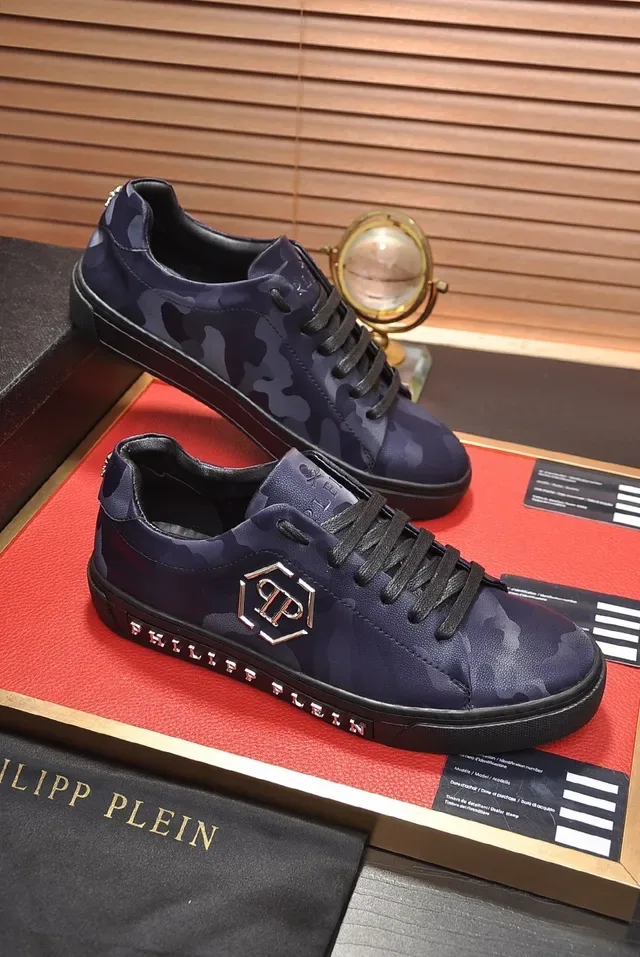 Philipp Plein ক্যামোফ্লাজ প্রিন্ট লেদার লো-টপ লাইফস্টাইল স্নিকার 5