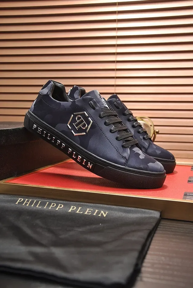 Philipp Plein ক্যামোফ্লাজ প্রিন্ট লেদার লো-টপ লাইফস্টাইল স্নিকার 8