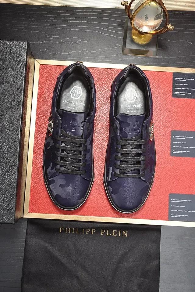 Philipp Plein ক্যামোফ্লাজ প্রিন্ট লেদার লো-টপ লাইফস্টাইল স্নিকার 9