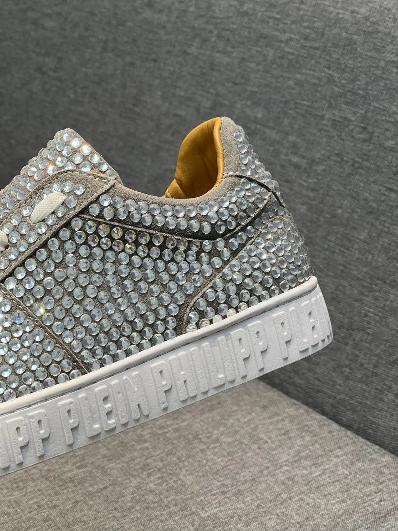 Philipp Plein Crystal-Embellished White Silver Lifestyle Sneaker 8