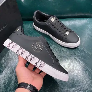 Philipp Plein খুলির প্রিন্ট লেদার লাইফস্টাইল স্নিকার্স