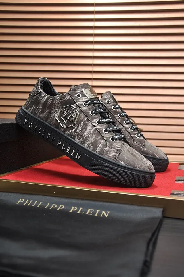 Philipp Plein Zapatillas Lifestyle Low-Top Texturadas con Grano de Madera 2