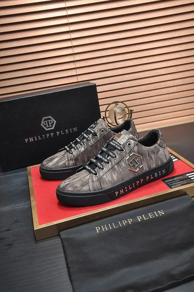 Philipp Plein Zapatillas Lifestyle Low-Top Texturadas con Grano de Madera 3