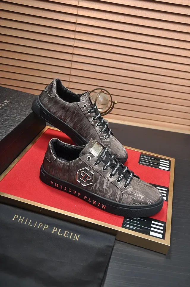 Philipp Plein Zapatillas Lifestyle Low-Top Texturadas con Grano de Madera 5