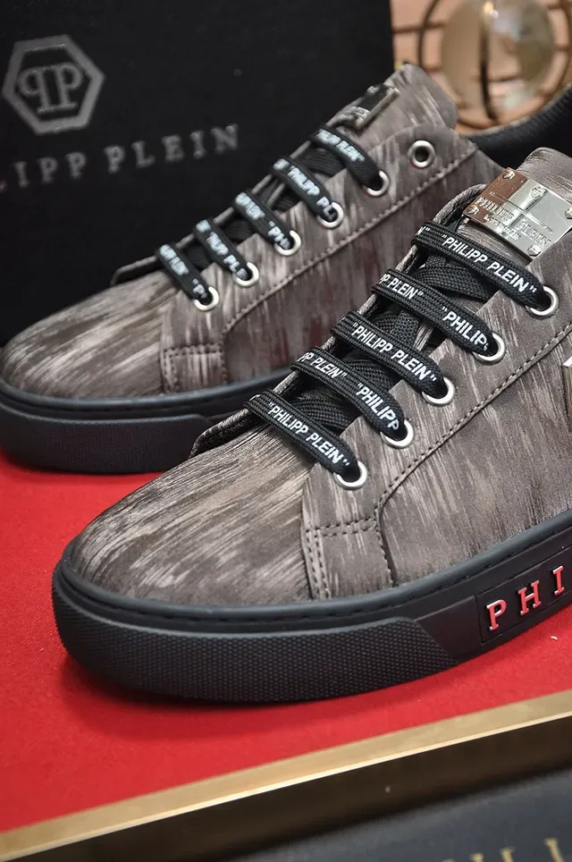 Philipp Plein Zapatillas Lifestyle Low-Top Texturadas con Grano de Madera 7