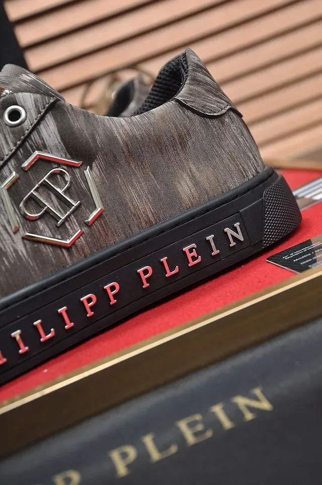 Philipp Plein Zapatillas Lifestyle Low-Top Texturadas con Grano de Madera 8