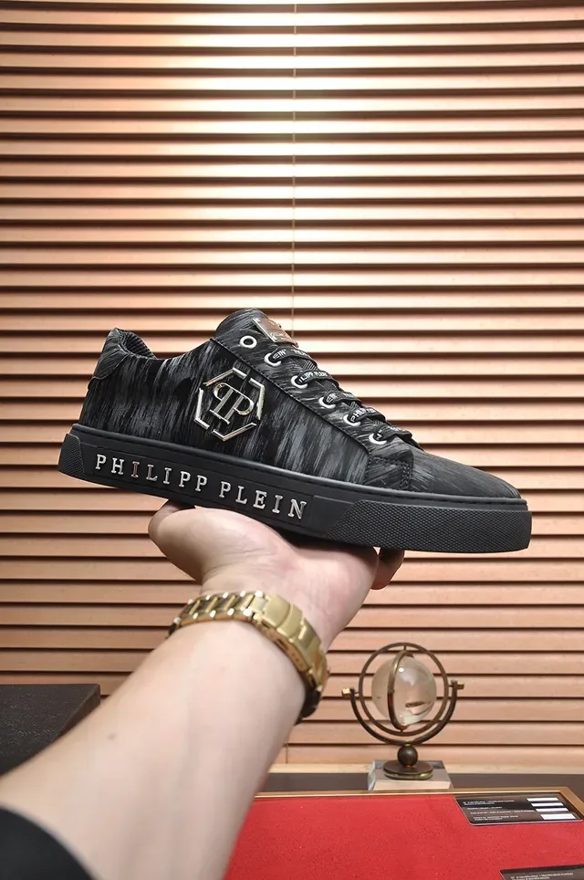 Philipp Plein Zapatillas Lifestyle Low-Top Texturadas con Grano de Madera 9