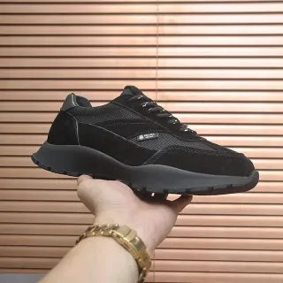 Prada Black Suede and Mesh Lifestyle Sneakers