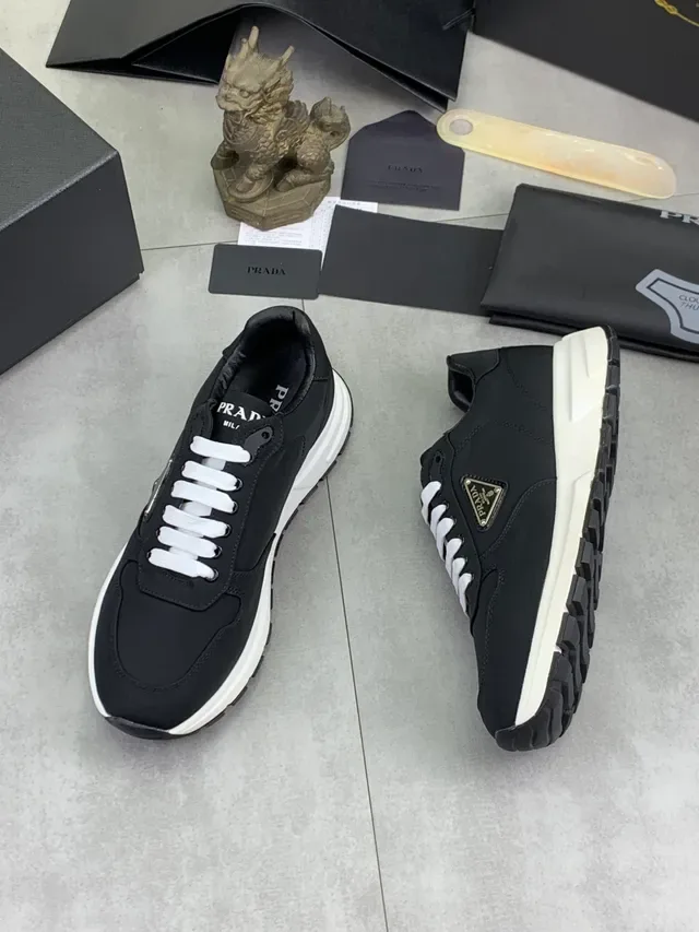 Prada Cloudbust Black and White Lifestyle Sneakers 5