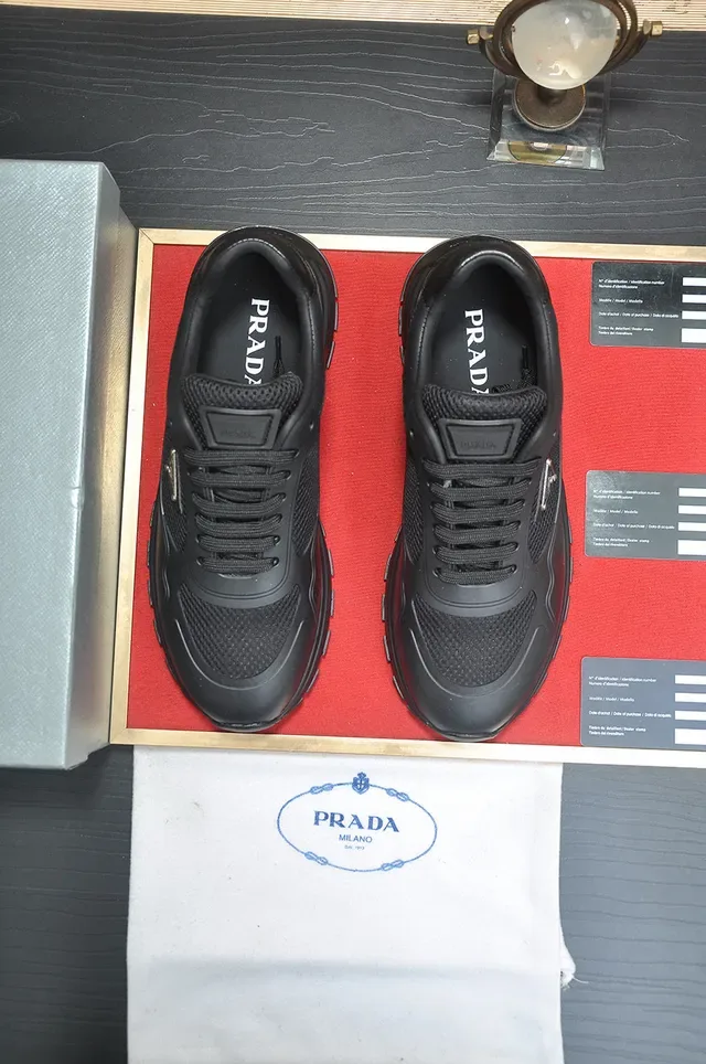 Prada Cloudbust Black Mesh and Synthetic Lifestyle Sneakers 3
