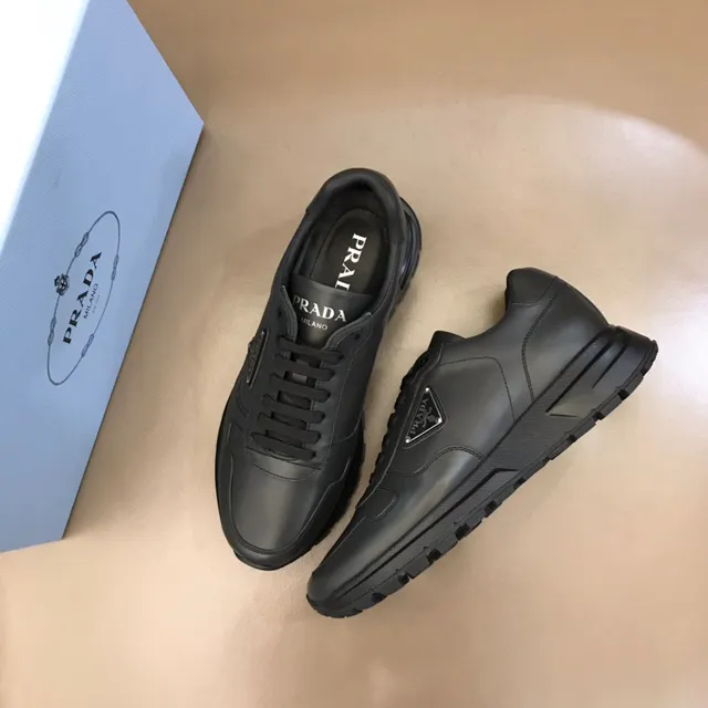 Prada Cloudbust Black Paneled Leather Lifestyle Sneakers 8