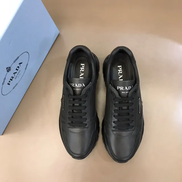 Prada Cloudbust Black Paneled Leather Lifestyle Sneakers 9