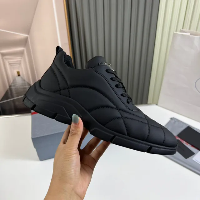 Prada Cloudbust Black Quilted Padded Upper Sculpted Sole Chunky Sneakers 4