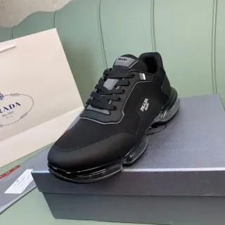 Prada Cloudbust Black Transparent Sole Chunky Sneakers