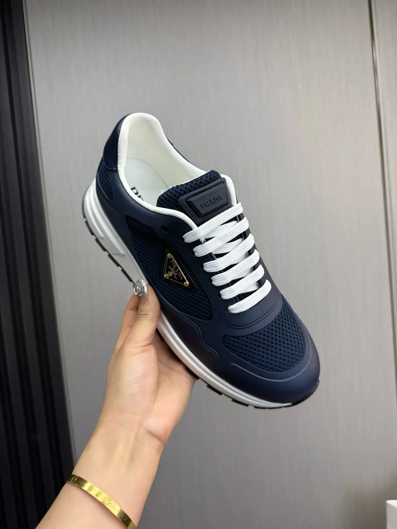Prada Cloudbust Navy Mesh and Rubber Lifestyle Sneakers 8