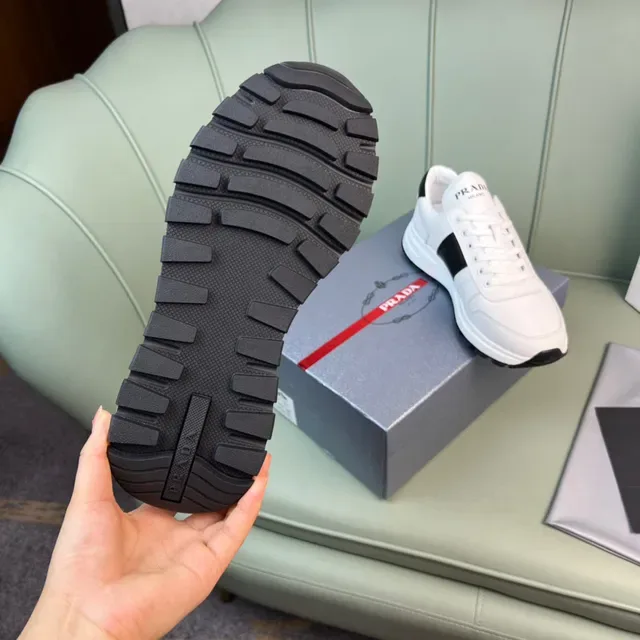 Prada Cloudbust White Black Low-Top Leather Upper Chunky Sneakers 2