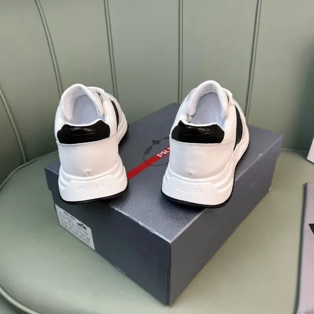 Prada Cloudbust White Black Low-Top Leather Upper Chunky Sneakers 6