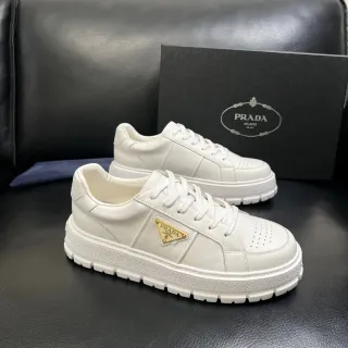 Prada Cloudbust White Leather Platform Lifestyle Sneakers — Prada catalogue photo from WWTop Yupoo