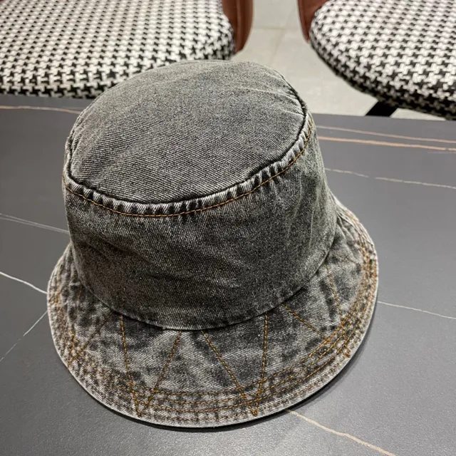 Prada sombrero bucket denim lavado gris 5