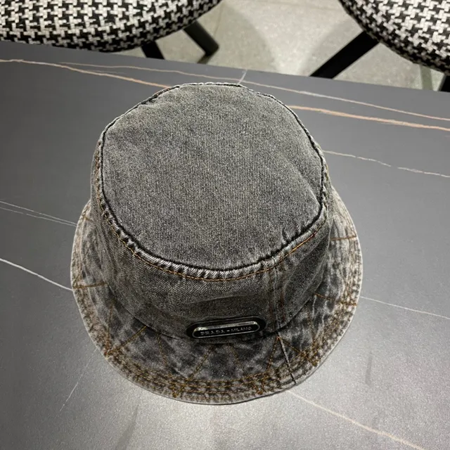Prada sombrero bucket denim lavado gris 6
