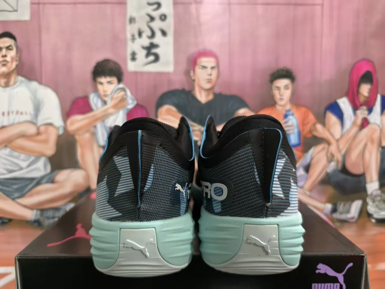 Puma ALLPRO Ultrawave Camo Black Mint Green أحذية كرة السلة 4