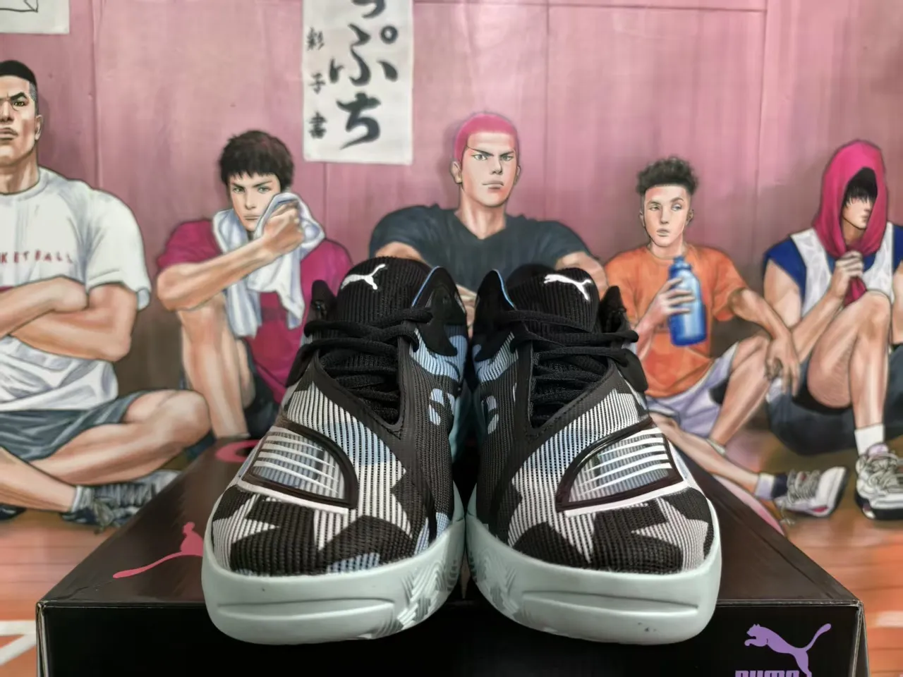 Puma ALLPRO Ultrawave Camo Black Mint Green أحذية كرة السلة 5