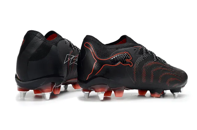 Puma Future Z কালো লাল ফার্ম গ্রাউন্ড ফুটবল জুতা 5