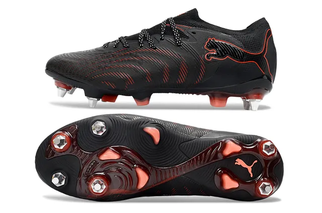 Puma Future Z কালো লাল ফার্ম গ্রাউন্ড ফুটবল জুতা 6