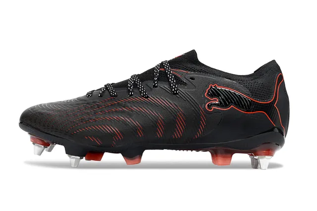 Puma Future Z কালো লাল ফার্ম গ্রাউন্ড ফুটবল জুতা 7