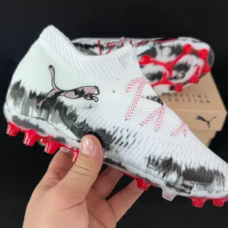 Puma Future Z বিশেষ সংস্করণ সাদা কালো লাল Firm-Ground ফুটবল জুতা