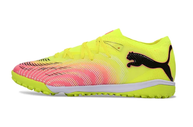 Puma Future Z Zapatos de fútbol para turf amarillo rosa low-cut con upper de gradiente 7