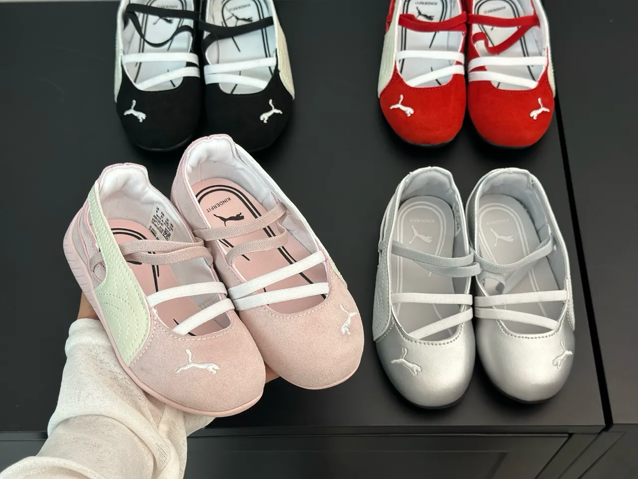 Puma Mary Jane Rojo Blanco Correa Crisscross Ante Zapatos Mary Jane 17