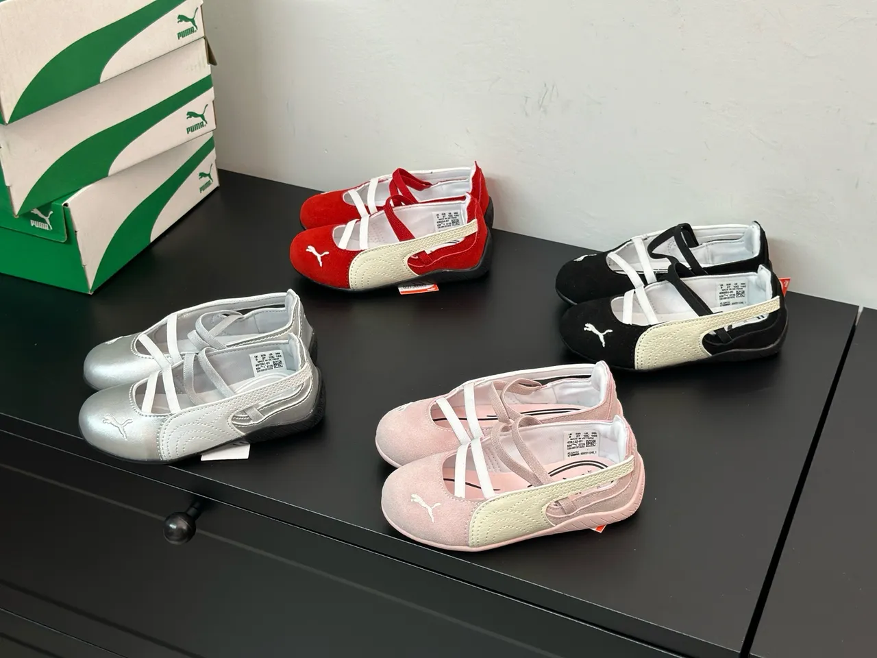 Puma Mary Jane Rojo Blanco Correa Crisscross Ante Zapatos Mary Jane 19