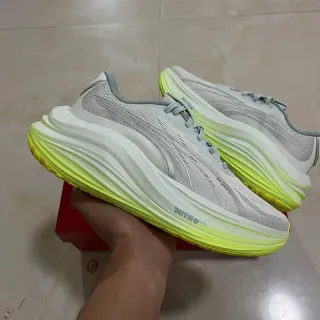 Puma Nitro Elite 灰色黄色 工程网面鞋面 雕塑波浪中底 跑鞋