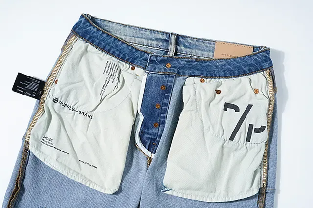 Purple Brand Jeans lavado claro con salpicaduras de pintura desgastadas 6