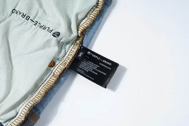 Purple Brand Jeans lavado claro con salpicaduras de pintura desgastadas 11