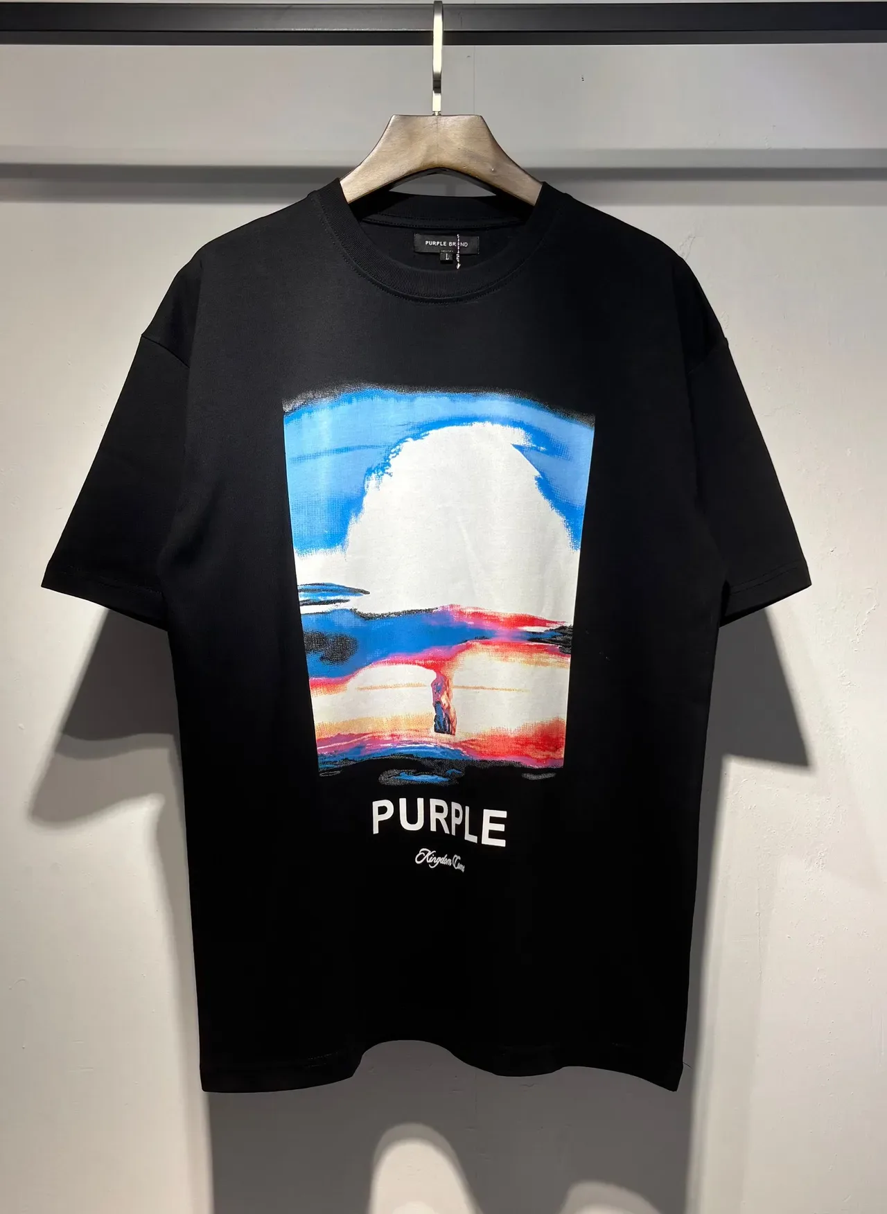 Camiseta oversized com estampa gráfica Purple Brand 7