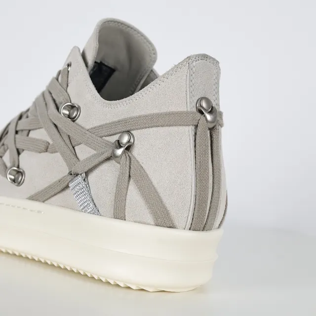 Rick Owens Geobasket Gris Daim Sangle Tressée Sneakers Lifestyle 4