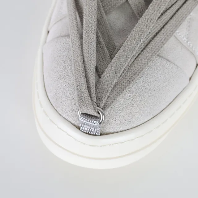 Rick Owens Geobasket Gris Daim Sangle Tressée Sneakers Lifestyle 5