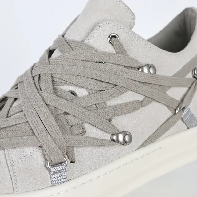 Rick Owens Geobasket Gris Daim Sangle Tressée Sneakers Lifestyle 6