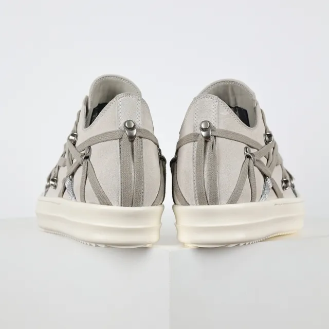 Rick Owens Geobasket Gris Daim Sangle Tressée Sneakers Lifestyle 8